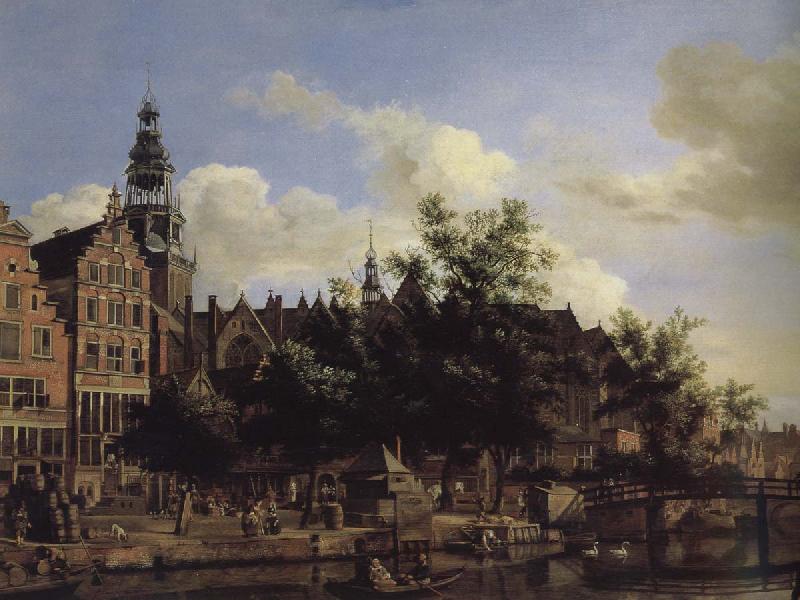 Jan van der Heyden Old church landscape